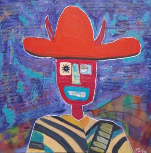 El Cabron Chido, 28 x 28 in.