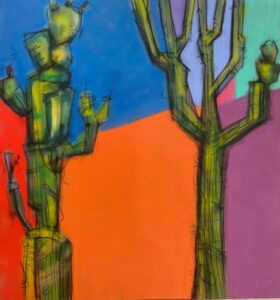Cactus de Colores, 56 x 60 in.