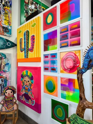 A curated collection full of life and color.
Discover what’s lighting up our space at @pezgordogallery