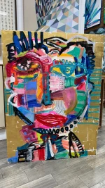 Authentic beauty, captured in every hue.

AUTÉNTICA BELLEZA
47 x 63 in.
mixed media on canvas
Giselle F.

Available at Pez Gordo Gallery.